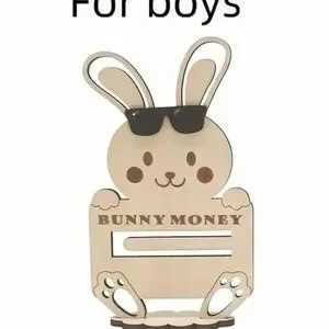 Bunny Money Holder With Sunglasses Easter NEW
