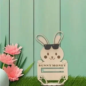 Bunny Money Holder with Sunglasses Easter NEW