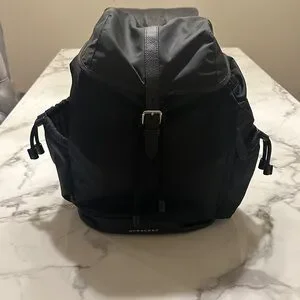 Burberry Charcoal Nylon Baby Essentials Backpack - With Changing Mat