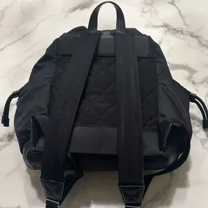 Burberry Charcoal Nylon Baby Essentials Backpack - With Changing Mat