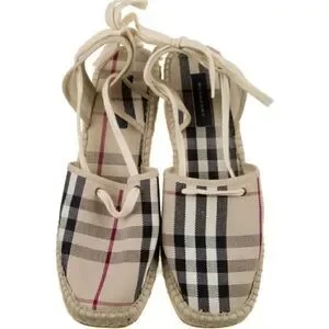 BURBERRYCanvas Plaid Print Espadrilles