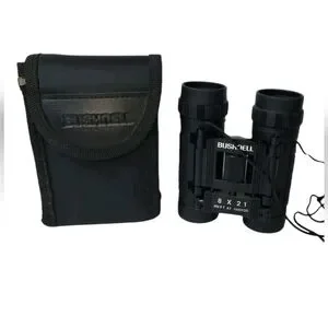 Bushnell Binoculars Compact 392 Ft At 1000 Yards 8 X 21 Black With Case READ