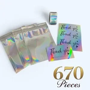 Buy it now price 670 Piece Holographic Thank You Bundle Set