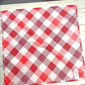 C3 Red White Gingham Dog Bandanas – Set Of 3 – OS