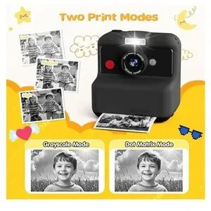 CAMCLID Kids Camera Instant Print 3 0 Inch/48MP Instant Camera For Kids(Black)