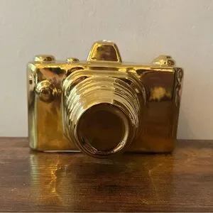 Camera Decor Gold Statement Piece For Your Home Shiny Gold Camera Decoration NWT