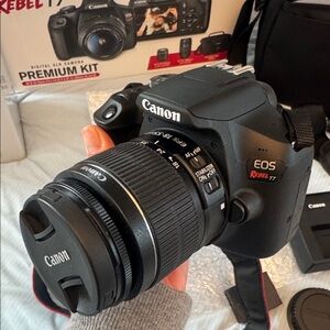 Canon EOS Rebel T7 Dig SLR Premium Kit With 2 Lens: 18-55mm And 75-300mm Lens