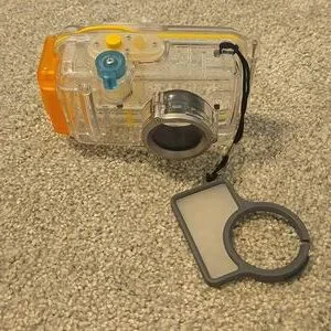 Canon Waterproof Camera Case - Clear And Orange AW-DC30 All Westher Case 3M/10ft