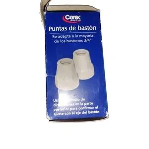 Carex‎ Gray Cane Tips 2 Pack Fits All Standard Canes & Crutches 3/4" NEW IIn Box