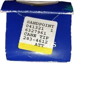 Carex‎ Gray Cane Tips 2 Pack Fits All Standard Canes & Crutches 3/4" NEW IIn Box