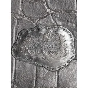 Carlos Falchi Alligator/Crocodile Leather Notebook Zip Paper Cover Organizer