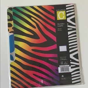 Carolina Pad 3pack File Folders With Tabs Lot Of 4