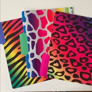 Carolina Pad 3pack File Folders With Tabs Lot Of 4