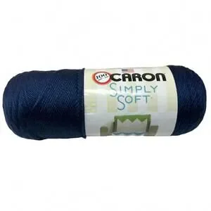 CARON Simply Soft Yarn 100% Acrylic Color: Dark Country Blue 6oz LOT Of 2 Skeins
