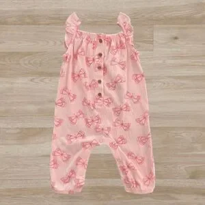 Carter's Baby Girl Pink Butterfly Overall Jumpsuit 6 months