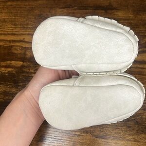 Carter's Cream Baby Fringe Moccasins