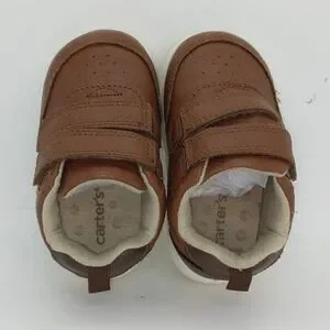 Carter's Every Step Baby Boys Pre-owned Brown Sneakers - Sz. 4 months