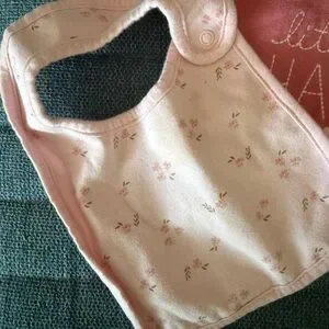 Carter's Pink And White Floral Bib Set