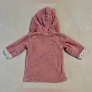 Carters Pink Bunny Terry Cloth Hooded Bath Robe