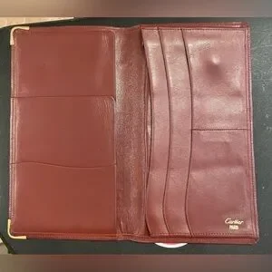 Cartier Long Bi Fold Wallet Checkbook