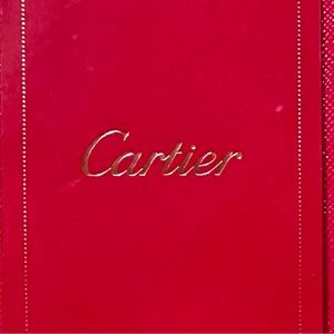 CARTIER Red Gift Box W/ Collar – “PARFUMS Paris” – Textured 7 X 8 X 4 NEW