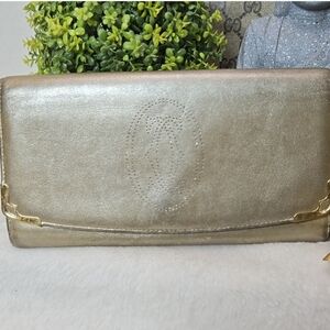 CARTIER Vintage Rare Gold Marcello Calfskin Long Wallet (EUC)