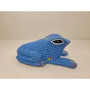 Carved And Painted Frog Decoration