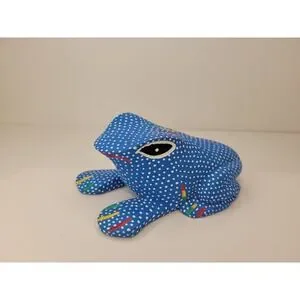 Carved And Painted Frog Decoration
