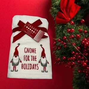 Casaba GNOME FOR THE HOLIDAYS Hand Towel Set