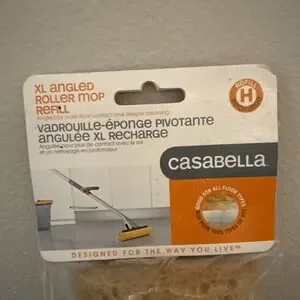 Casabella Refill For Wide Roller Mop Replacement For Item 52058 Brown Refill H