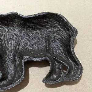 Cast Iron Bear Sculpture Trinket Ring Holder Rustic Lodge Cabin Home Decor NEW