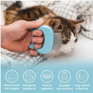 Cat Comb For Short & Long Hair Removal Soft Massaging Deshedding Pet Comb