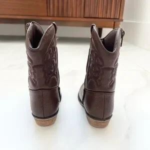 Cat & Jack Memphis Western Boots Cognac Toddler Girls Size 9