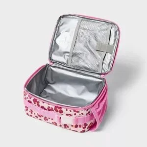 Cat & Jack Pink And White Leopard Print Bag Lunchbox