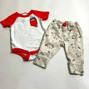 Cat & Jack Raccoon Onesie/Pants Set
