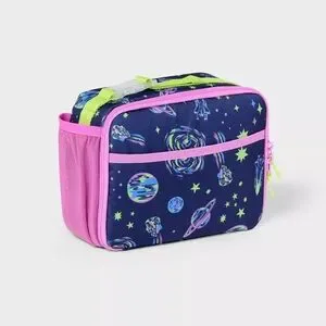 Cat & Jack Space-Themed Lunch Bag with Purple and blue