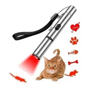Cat Toys Dog Toy Pets Interactive Toys Laser Pointer Pens (2x Pack Green & Red)