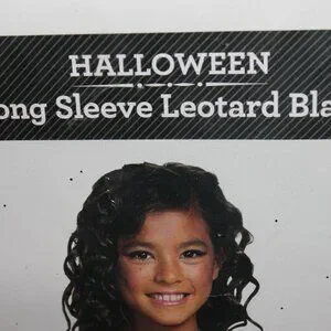 Celebrate Halloween Long Sleeve Leotard Black Girls Size L (10/12) NEW