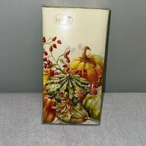 Celebrate THE HOME 32 Guest Paper Towel Napkins Fall Harvest Pumpkin Print