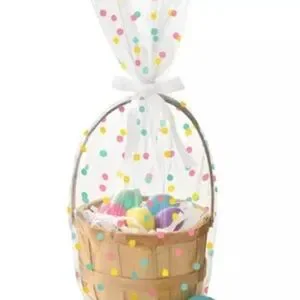 Cello Basket Bags 2 Pack NWT Polka Dot Cello Basket Bags 24in x 25in 2ct