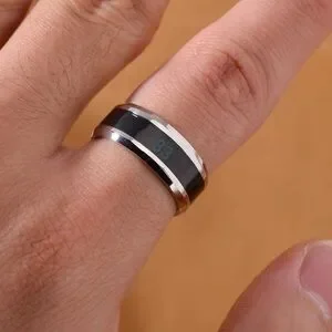 Celsius Temperature Mood Change Band Ring In Stainless Steel