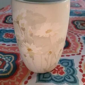Ceramic Floral Toothbrush Holder And Cup Set