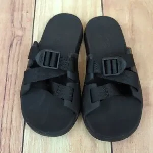 CHACO Kids Black Chillos Slides Sz 3