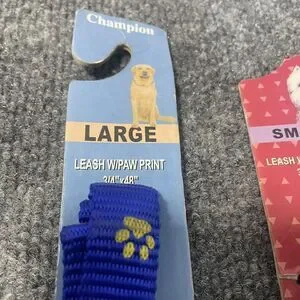 Champion Dog Leash Lot Paw Print Small Large Blue Black 3 Pieces Pet Supplies