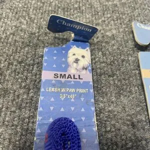 Champion Dog Leash Lot Paw Print Small Large Blue Black 3 Pieces Pet Supplies