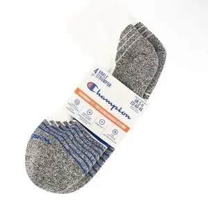 Champion Men's Performance Fit Ankle Socks 4-Pairs Size 6-12 Cushioned Sole
