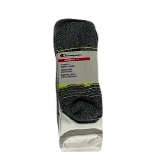 Champion Men's Performance Fit Ankle Socks 4-Pairs Size 6-12 Cushioned Sole
