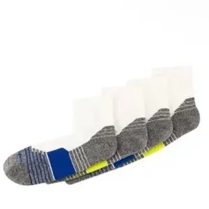 Champion Men's Performance Fit Ankle Socks 4-Pairs Size 6-12 Cushioned Sole