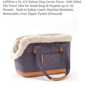 Charcoal Gray Pet Carrier By Left Pine
