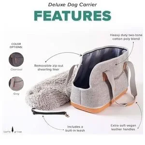 Charcoal Gray Pet Carrier By Left Pine